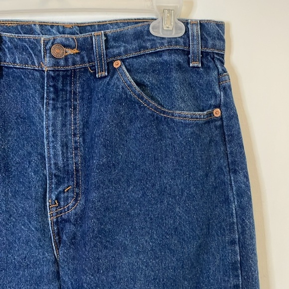 90s Levis Jeans Orange Tab VTG 505 34 Dark Blue Straight Denim 1996 Americana - Picture 7 of 16